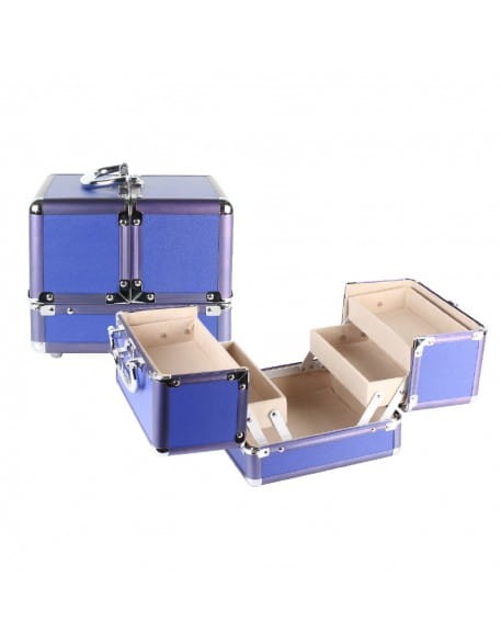 Kuferek na kosmetyki B1645 - niebieski