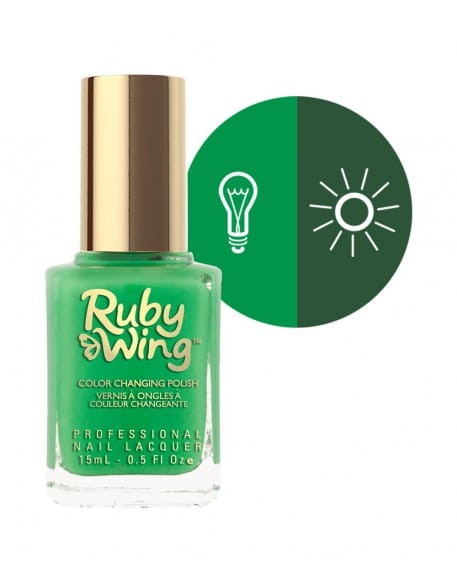 Lakier zmieniajacy kolor Ruby Wing Nail Lacquer 15ml - Green Peace