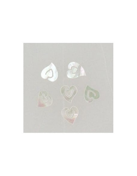 Ozdoby z muszelek 20szt. wzór nr 20 - białe opalizujące