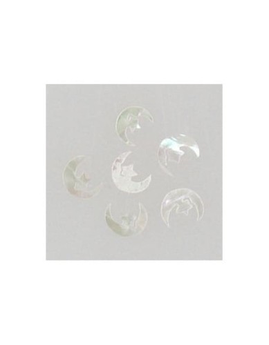 Ozdoby z muszelek 20szt. wzór nr 22 - białe opalizujące