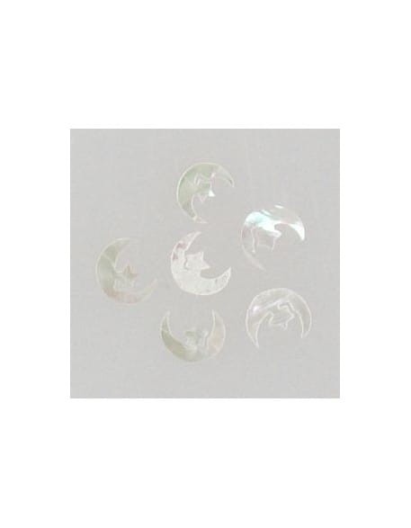 Ozdoby z muszelek 20szt. wzór nr 22 - białe opalizujące