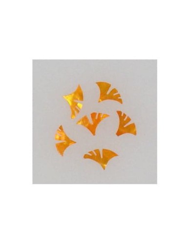 Ozdoby z muszelek 20szt. wzór nr 21 - pomarańczowe opalizujące