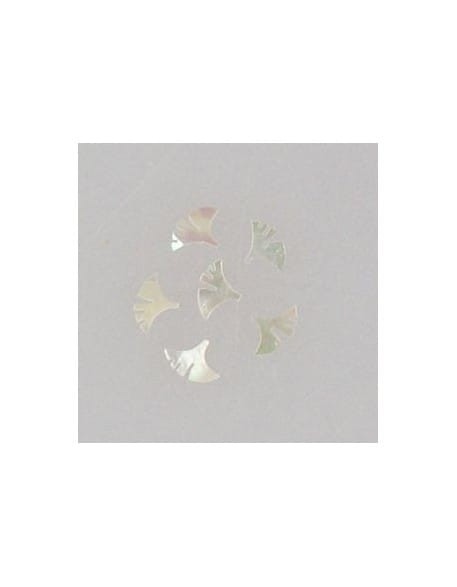 Ozdoby z muszelek 20szt. wzór nr 21 - białe opalizujące