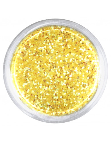 Brokat drobny nr 008 - żółty, opalizujący
