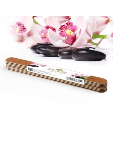 Pilnik drewniany Olive Tree Spa Clinic Thin Wooden File 8szt 100/180 - garnet