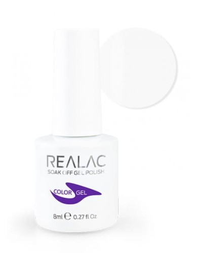 Żellakier REALAC Soak Off Gel Polish 8ml - 01 - White