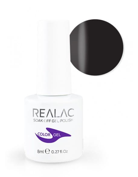 Żellakier REALAC Soak Off Gel Polish 8ml - 02 - Black