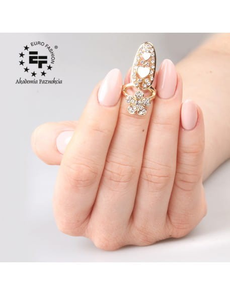 Pierścionek na paznokieć Nail Ring nr 018 - złoty