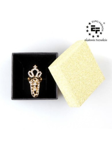 Pierścionek na paznokieć Nail Ring nr 023 - złoty