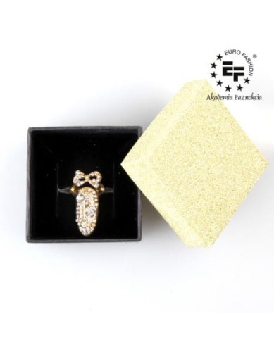 Pierścionek na paznokieć Nail Ring nr 024 - złoty
