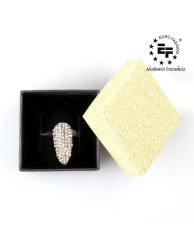 Pierścionek na paznokieć Nail Ring nr 028 - złoty