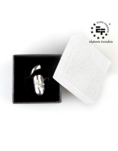 Pierścionek na paznokieć Nail Ring nr 051 - srebrny
