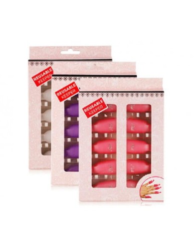 Klipsy do ściągania hybrydy EF Reusable Keeper 10szt. - Violet