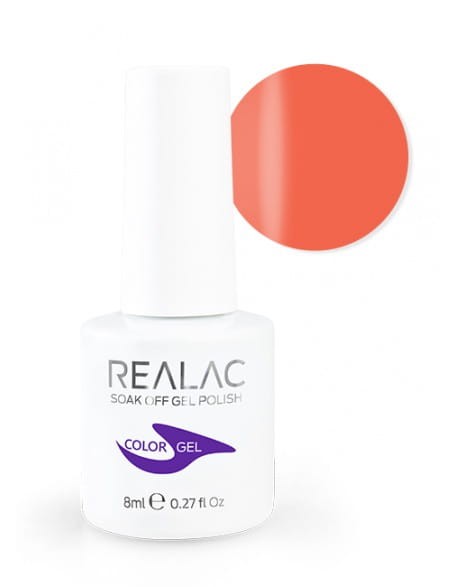 Żellakier Realac Soak Off Gel Polish 8ml - 052 - Take Me Orange