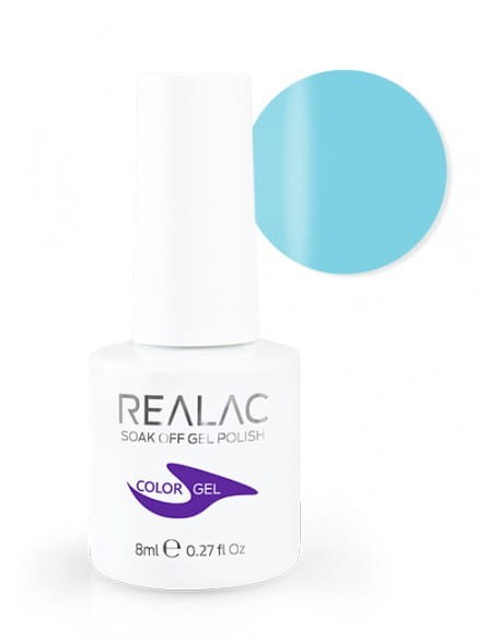 Żellakier Realac Soak Off Gel Polish 8ml - 078 - Soft Blue