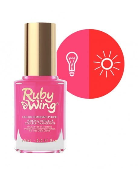 Lakier zmieniający kolor Ruby Wing Nail Lacquer 15ml - Pretty In Pink