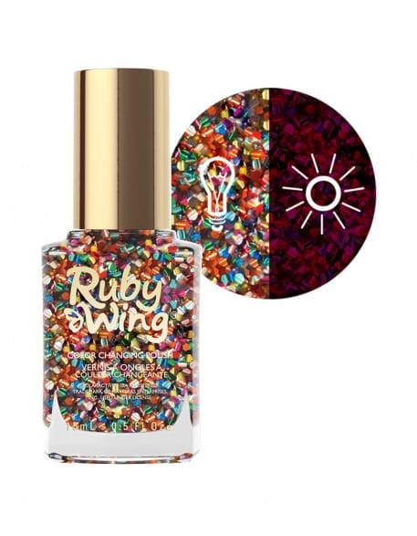 Lakier zmieniający kolor Ruby Wing Nail Lacquer 15ml - Sparkle &amp; Shine