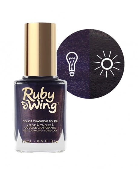 Lakier zmieniający kolor Ruby Wing Nail Lacquer 15ml - Dark Wash