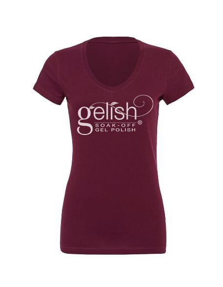 Gelish Koszulka damska Ladies T-Shirt Burgundy