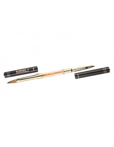 Pędzelek RaNails Double-end Acrylic Oval/Cat's Tongue Brush