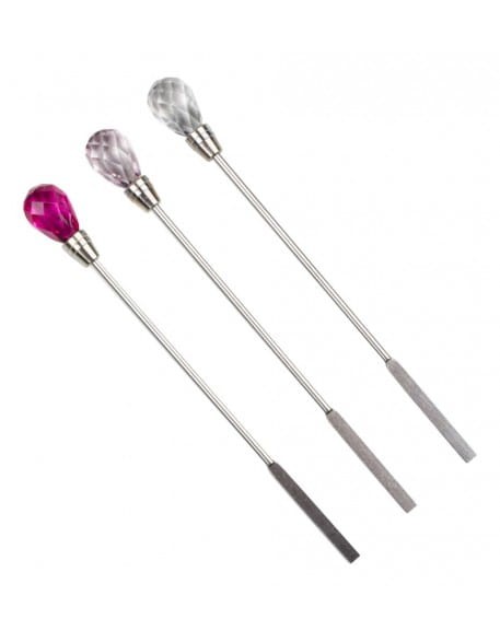 Szpatułka z kamieniem do mieszania  - ciemny róż