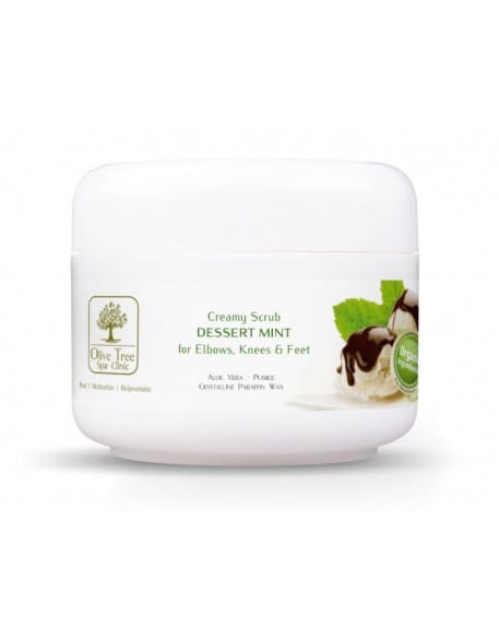 Kremowy Peeling Olive Tree Spa Clinic Creamy Scrub Dessert Mint for Elbows, Knees &amp; Feet  -  30gr