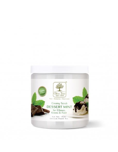 Kremowy Peeling Olive Tree Spa Clinic Creamy Scrub Dessert Mint for Elbows, Knees &amp; Feet  -  400g