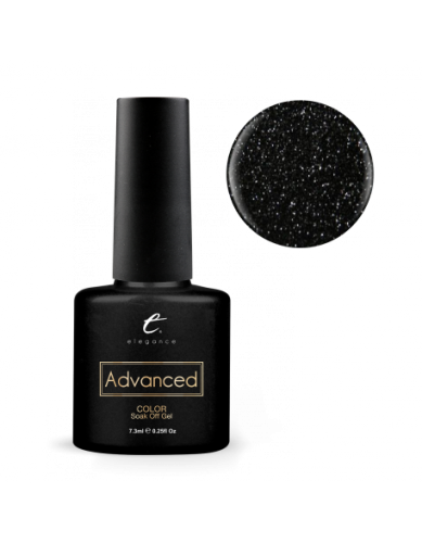 Żel Elegance Advanced Soak Off Gel 7,3ml - Black Glitter - 261