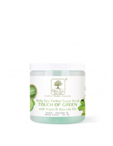 Peeling cukrowy Olive Tree Spa Clinic Body Spa Perfect Sugar Scrub Touch Of Green 450g