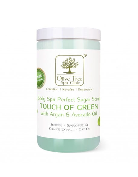 Peeling cukrowy Olive Tree Spa Clinic Body Spa Perfect Sugar Scrub Touch Of Green 1000g