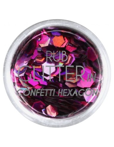 Brokat Rub Glitter In - Confetti Hexagon 3