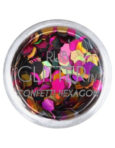 Brokat Rub Glitter In - Confetti Hexagon 5