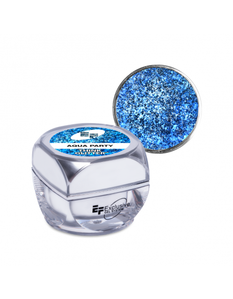 Żel brokatowy EFexclusive Think Glitter UV/LED Gel 5g - Aqua Party