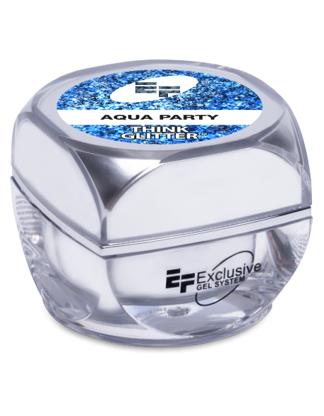 Żel brokatowy EFexclusive Think Glitter UV/LED Gel 5g - Aqua Party