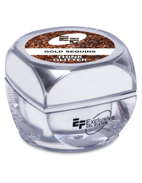 Żel brokatowy EFexclusive Think Glitter UV/LED Gel 5g - Gold Sequins