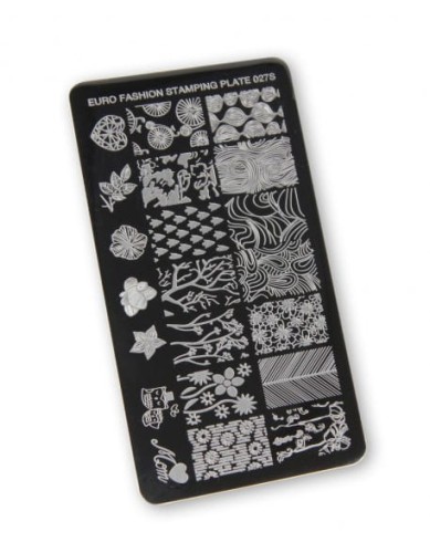 Płytka do stempli Euro Fashion Nail Art Stamping Plate - 027S