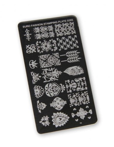 Płytka do stempli Euro Fashion Nail Art Stamping Plate - 028S