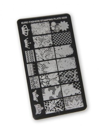 Płytka do stempli Euro Fashion Nail Art Stamping Plate - 022S