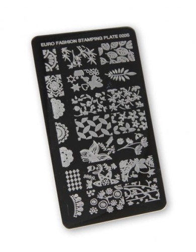 Płytka do stempli Euro Fashion Nail Art Stamping Plate - 020S