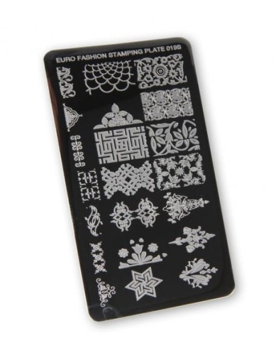 Płytka do stempli Euro Fashion Nail Art Stamping Plate - 019S