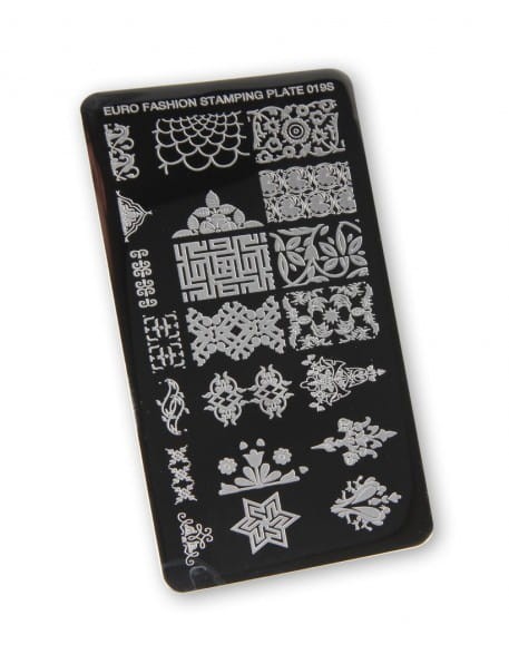 Płytka do stempli Euro Fashion Nail Art Stamping Plate - 019S