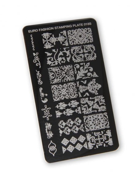 Płytka do stempli Euro Fashion Nail Art Stamping Plate - 018S