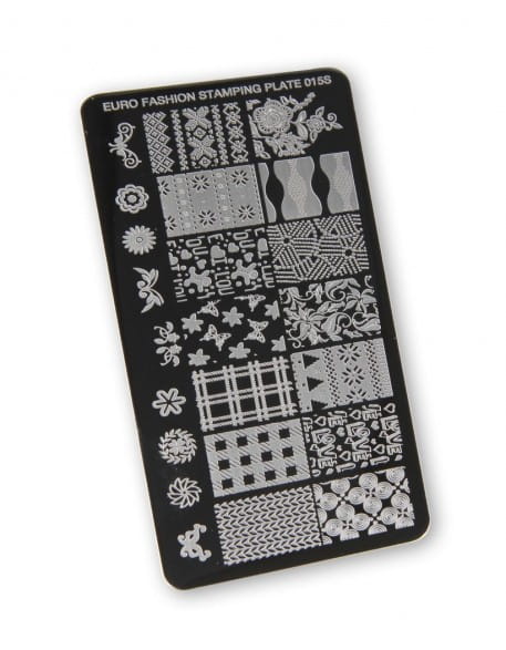 Płytka do stempli Euro Fashion Nail Art Stamping Plate - 015S