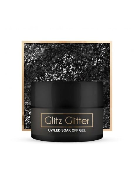 Żel brokatowy Elegance Glitz Glitter UV/LED Gel 5g - Black Diamonds