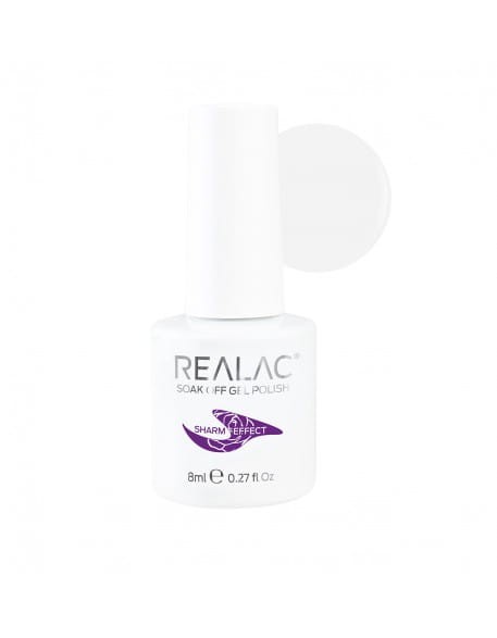 Lakier hybrydowy REALAC Sharm Effect Soak Off Gel Polish 8 ml – White