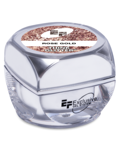 Żel brokatowy EFexclusive Think Glitter UV/LED Gel 5g - Rose Gold