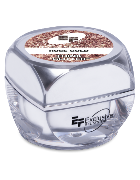 Żel brokatowy EFexclusive Think Glitter UV/LED Gel 5g - Rose Gold