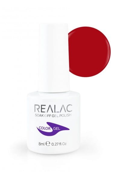 Żellakier Realac Soak Off Gel Polish 8ml - 130 - Roses Are Red