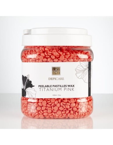 Wosk w drażetkach Depi Care Peelable Pastilles Wax 1000ml - Titanium Pink