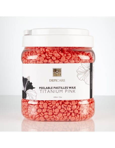 Wosk w drażetkach Depi Care Peelable Pastilles Wax 1000ml - Titanium Pink